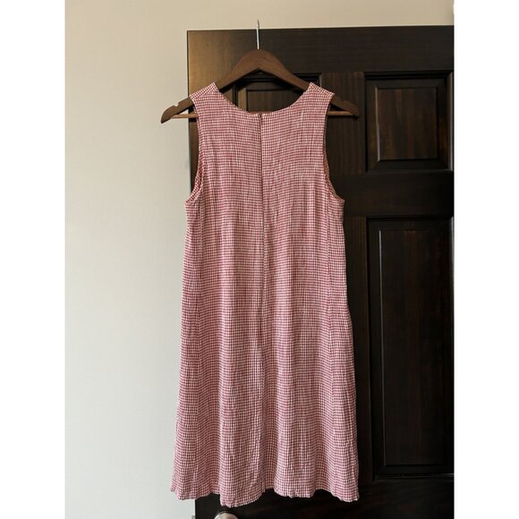 Express Red & White Gingham Dress – Classic Sundress Chic Fit Flirty Summer Styl - Picture 3 of 9